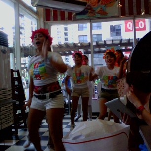 Enjoying the show at #johnnyrockets