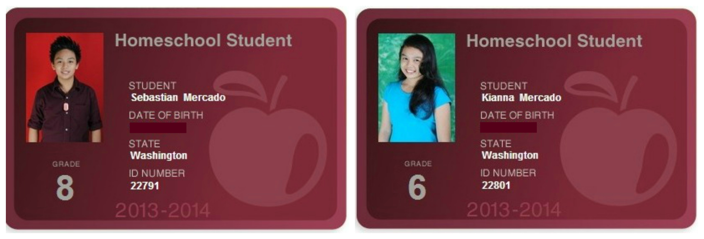 Homeschool ID Cards