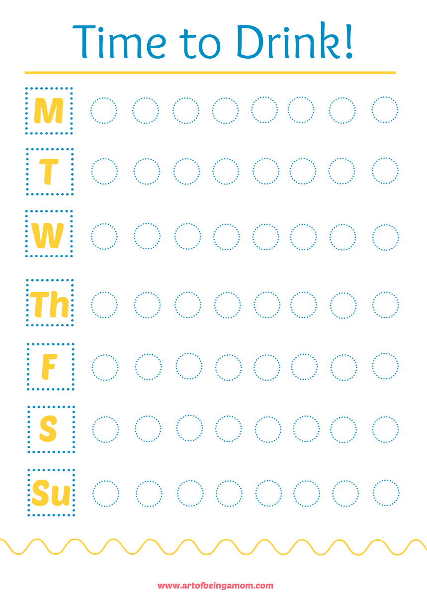 Time to Drink Drinking Water Checklist