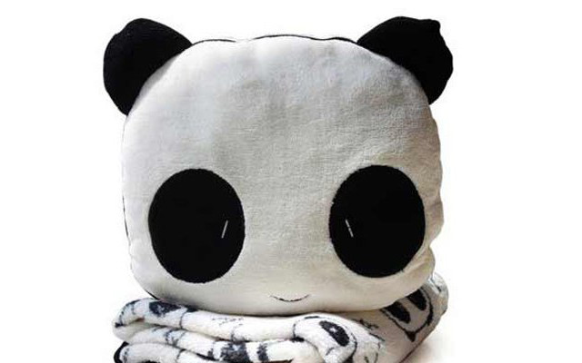 Panda Pillow and Blanket