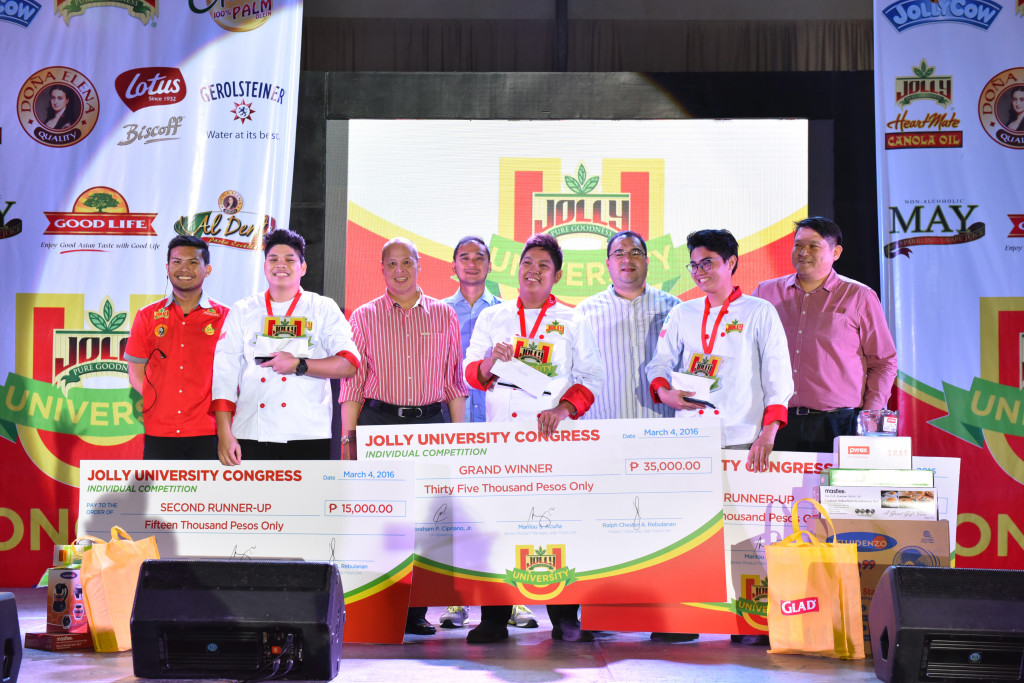 The Jolly University Individual Category winners